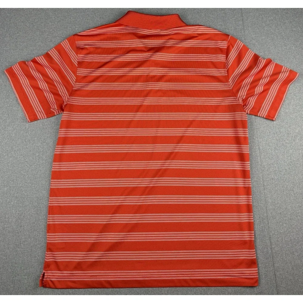 Nike Golf Dri-FIT Tour Performance Polo Shirt Mens Large Red Striped Golf